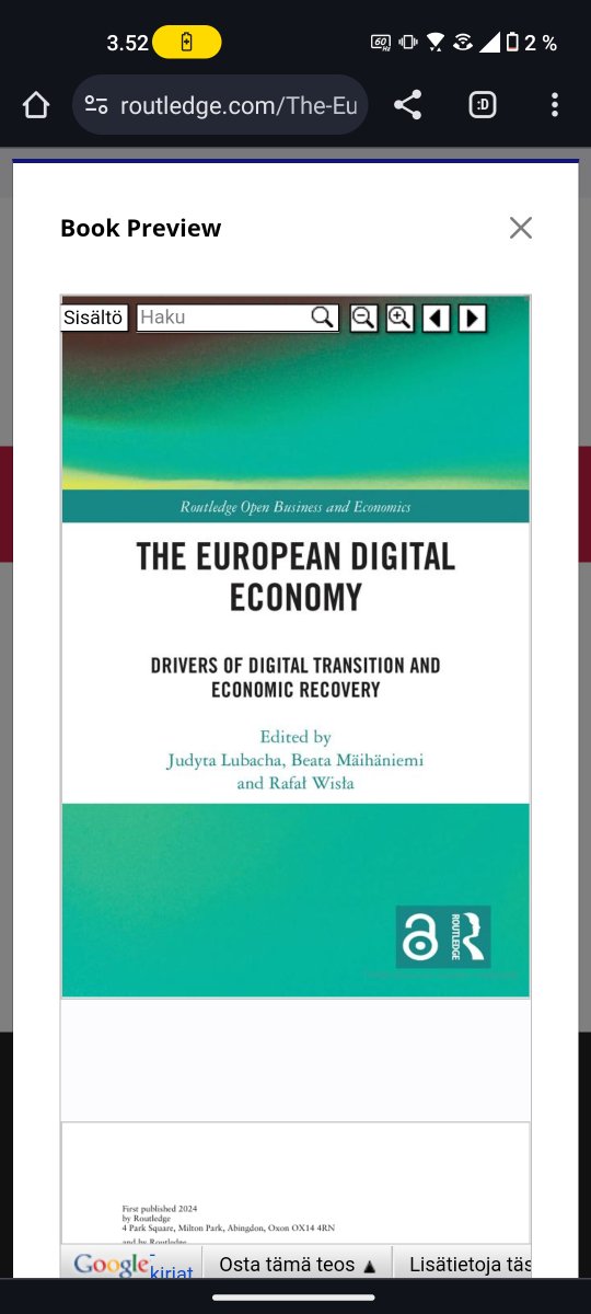 beatamaihaniemi's tweet image. Check out our latest edited volume with Prof Lubacha and Wisla on  &quot;The European Digital Economy&quot;. All chapters open access including my chapter &apos;Behind transparency of data reuse&apos; @UniLaplandLaw @RoutledgeLaw #datagovernace #GDPR #antitrust #DataAct