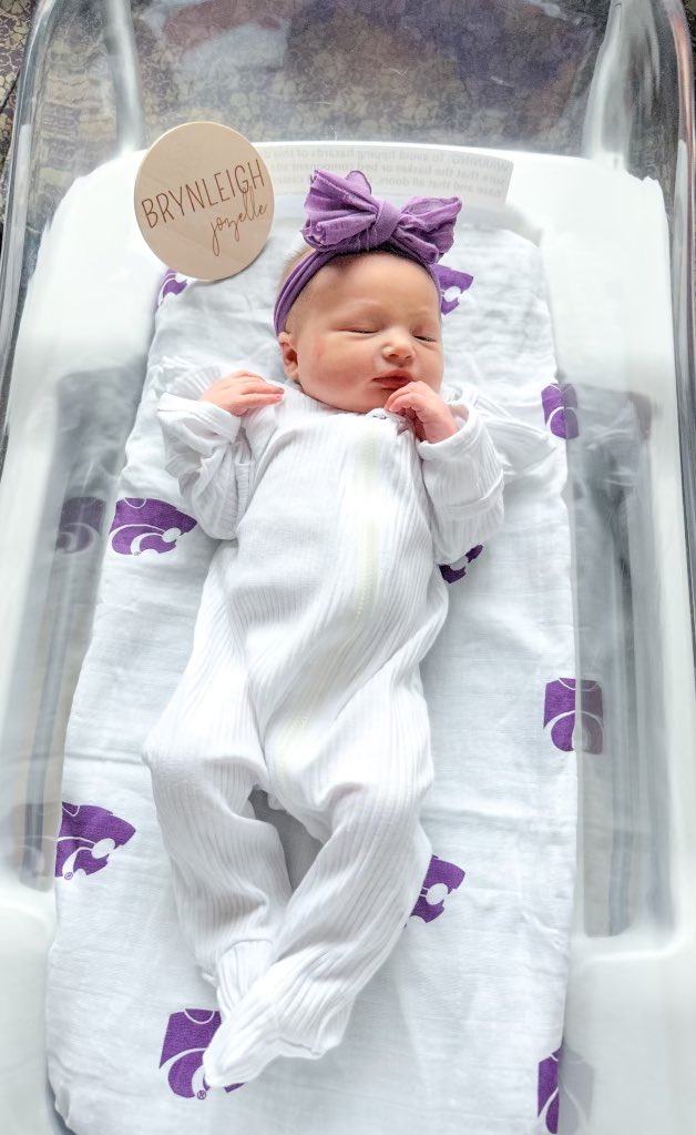 The newest Wildcat made her arrival 💜 Brynleigh Jozelle Gage • 1/7/24