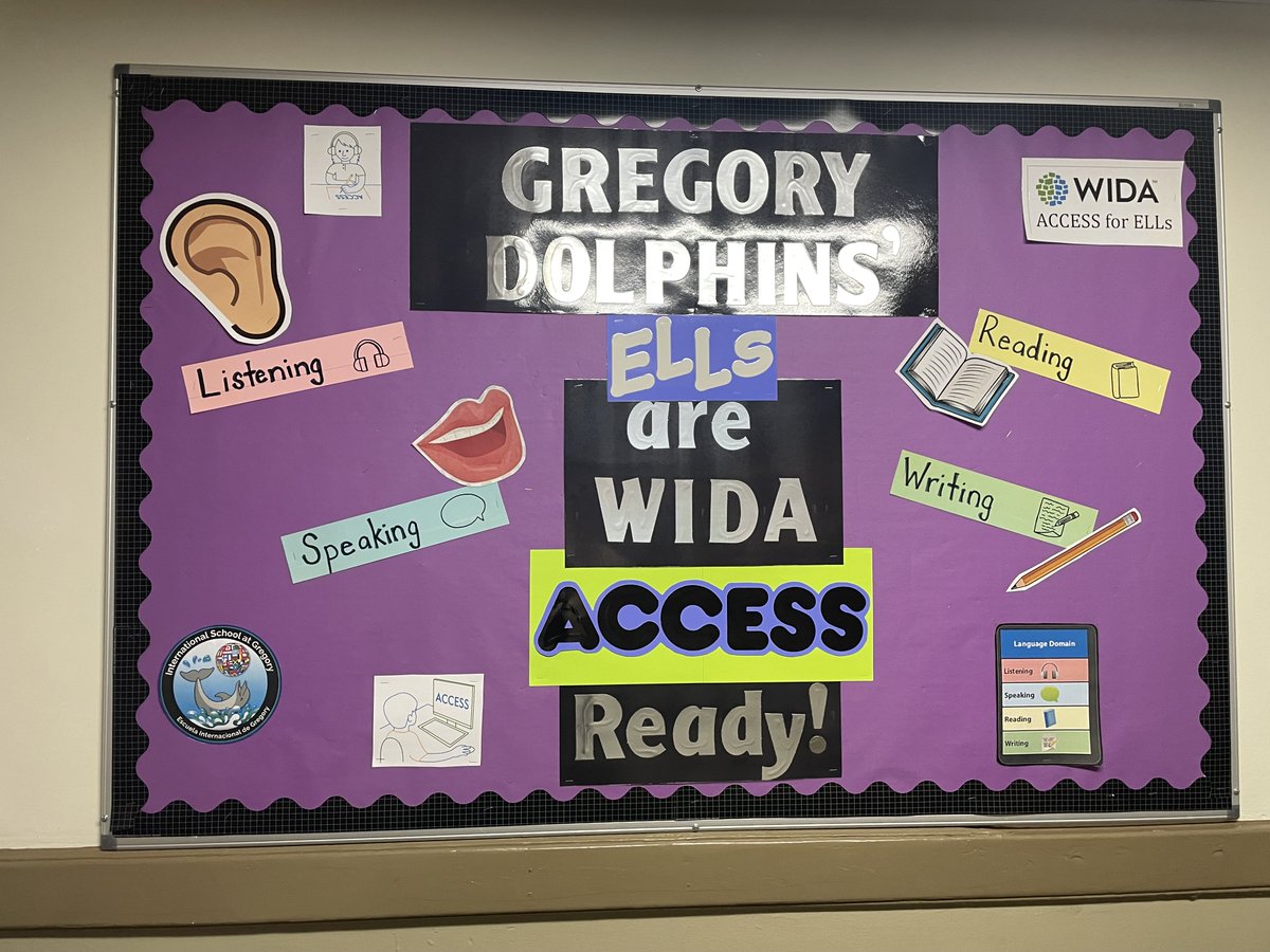 sandymahoney13's tweet photo. ELLs @gregory_elem 🐬are ready for ACCESS testing, coming soon! 📘✏️👂👄Thanks for sharing this idea @emilyfranESL @deleondolphin22 @Jill713 @Love4ELs https://t.co/pqfWOiBqgU