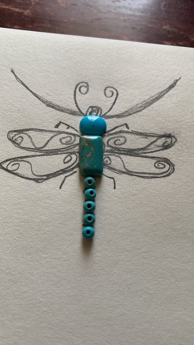 New custom order in the works. A turquoise dragonfly! I can’t wait to see it complete. Message me for your very own custom piece today.