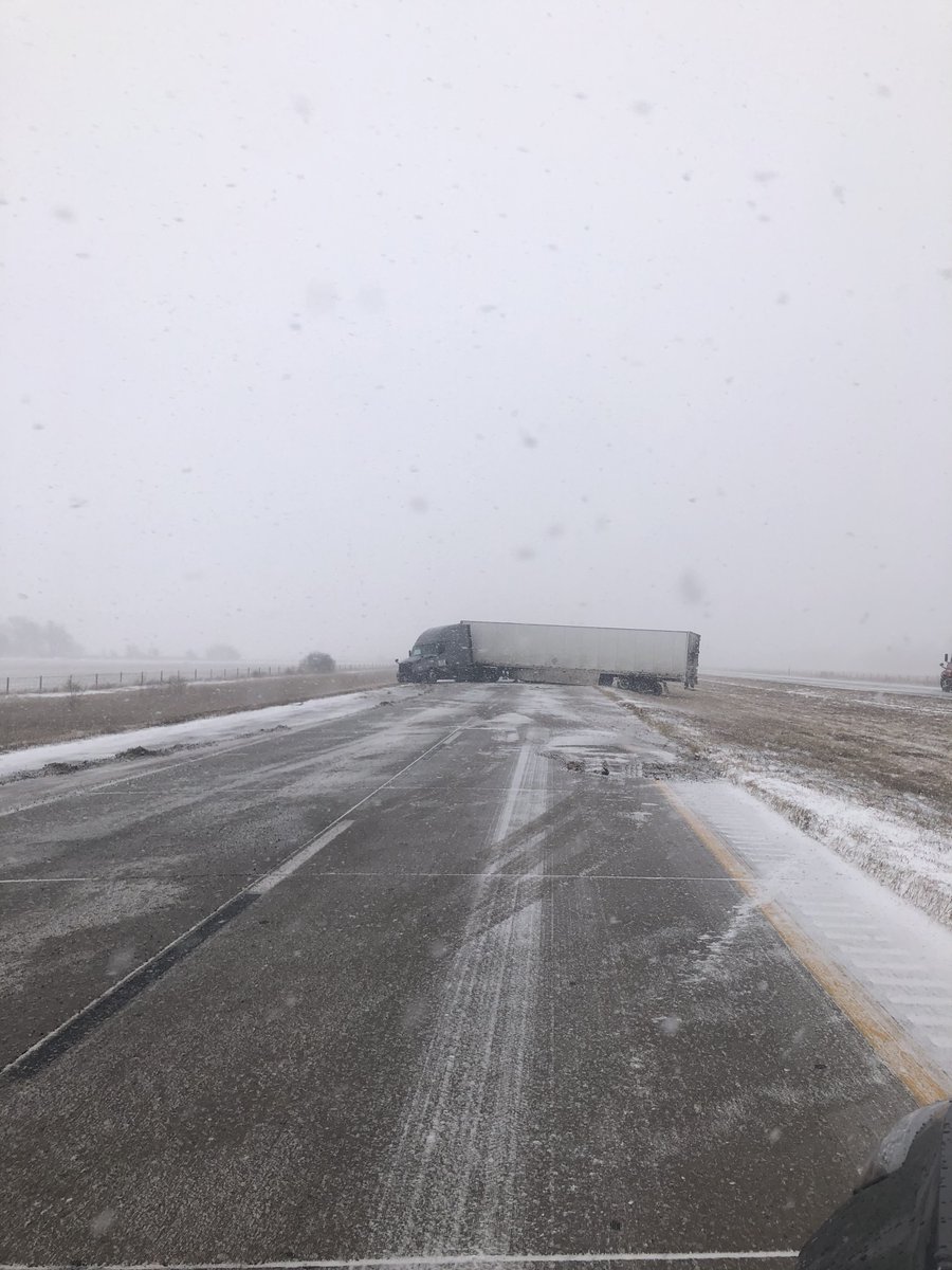 We are working with NDOT to have this truck pulled off at mm 234.5 westbound. High winds continue with icy roads. <a href="/NebraskaDOT/">Nebraska DOT</a> <a href="/NWSNorthPlatte/">NWS North Platte</a> <a href="/Nebraska511/">Nebraska 511</a>