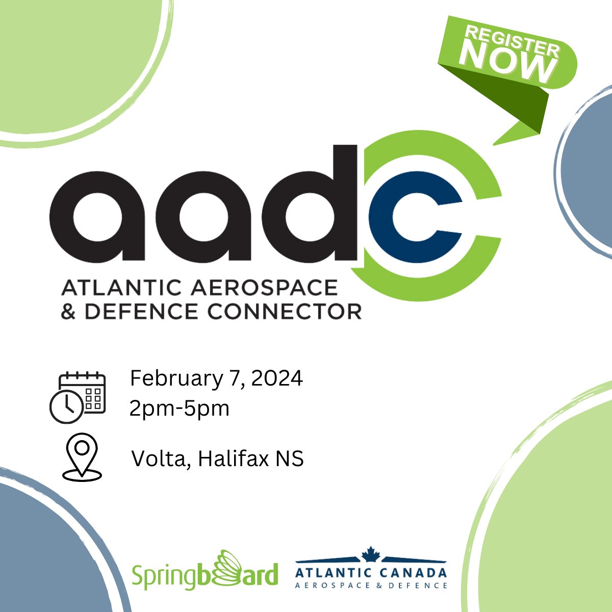 Registration is open for our upcoming Atlantic Aerospace & Defence Connector in partnership with @SBAtlantic 👏 📅 February 7 from 2pm-5pm 📍 Volta (1800 Argyle St.), Halifax NS 💲 FREE Register here: eventbrite.ca/e/2024-atlanti…