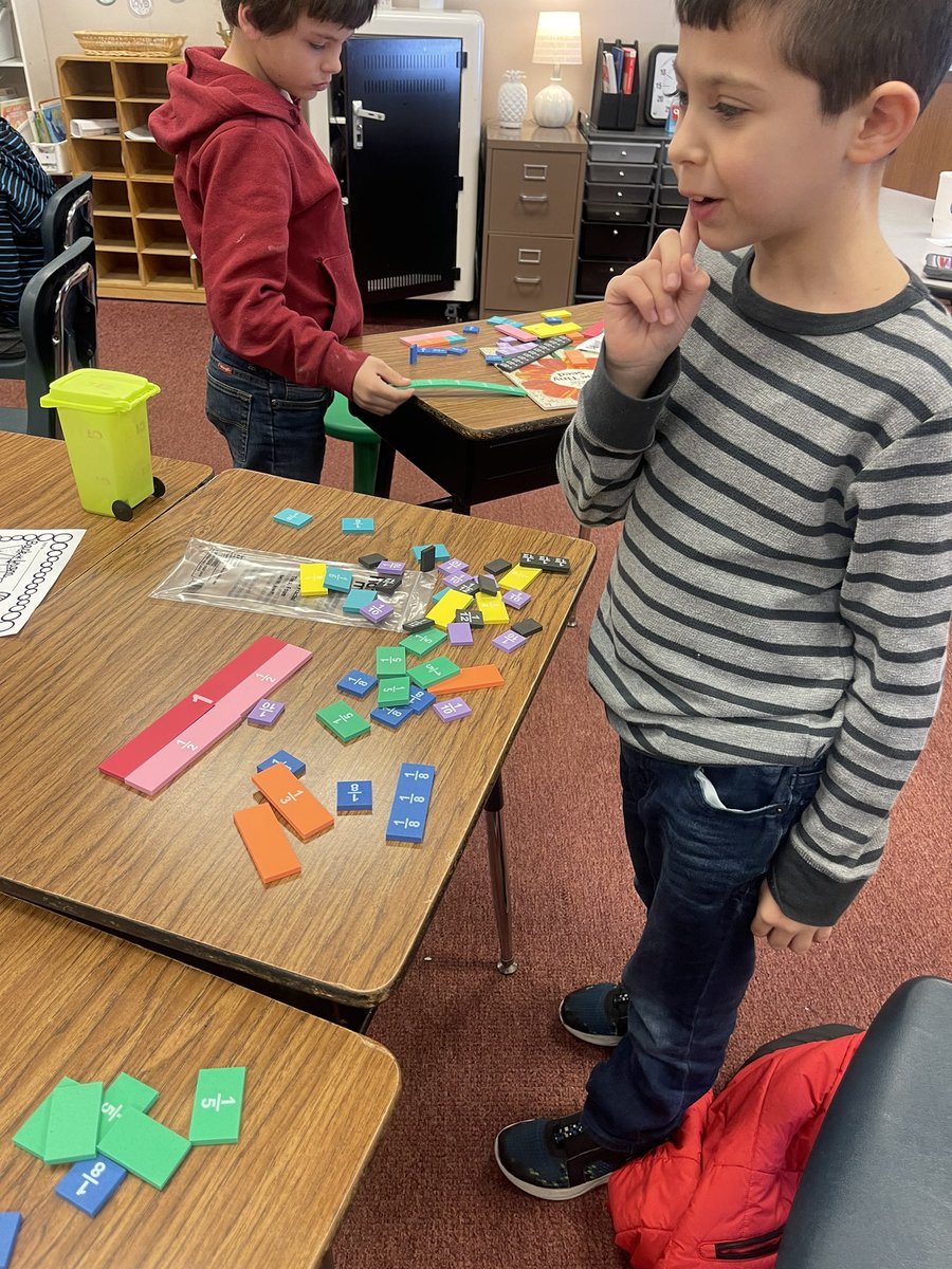 MrsCBilby's tweet photo. Back from break and ready to learn!! Making equivalent fractions fun!! #thirdgrade #grissomastros https://t.co/rA9AwCzQ8P