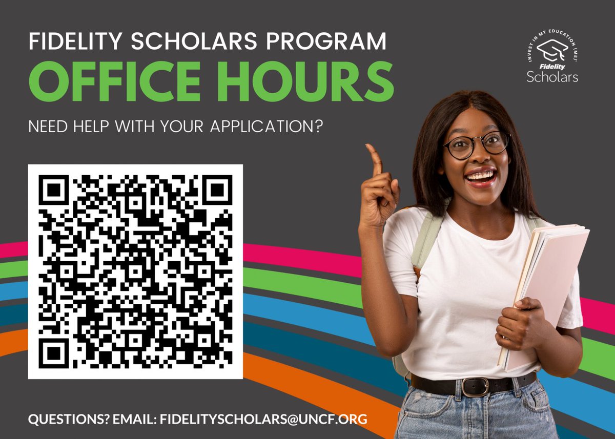 The clock is ticking to apply for the #fidelityscholars program. Get your application in by January 11, 11:59 PM EST. Questions?  Reach out to the team <a href="/UNCF/">UNCF</a> for help!