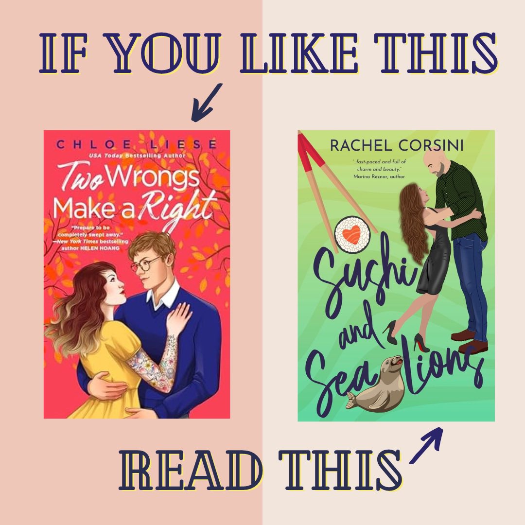 madameraerae's tweet photo. If you like Two Wrongs Make a Right then you’ll like Sushi and Sea Lions too! #cjm #sushiandsealions #romance #romancereads #romancereader #romancebooks #booktok #bookstagram #amereading #amreadingromance #chicklit #chicklitreads #chicklitreader #womensfiction #bookclub https://t.co/HJApE4O4yE