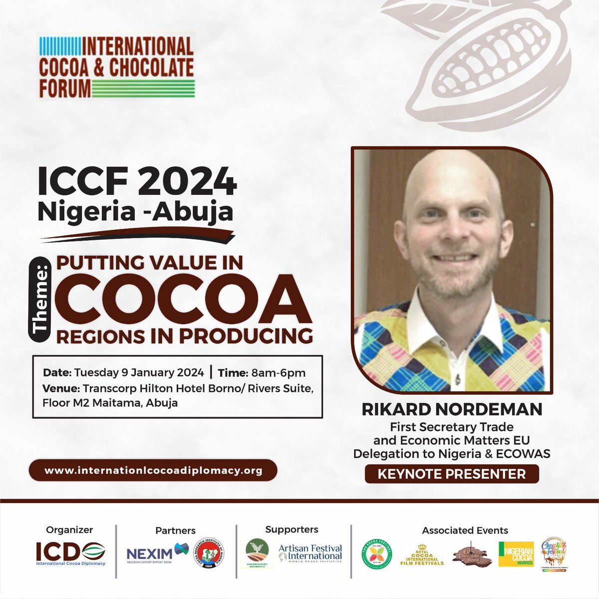NeximBank's tweet photo. Meet the keynote speakers at the upcoming ICCF 2024 taking place tomorrow, 9th January 2024, at Transcorp Hitlon Hotel Abuja.
#nexim #iccf #cocoa https://t.co/OsnK2oFcxw