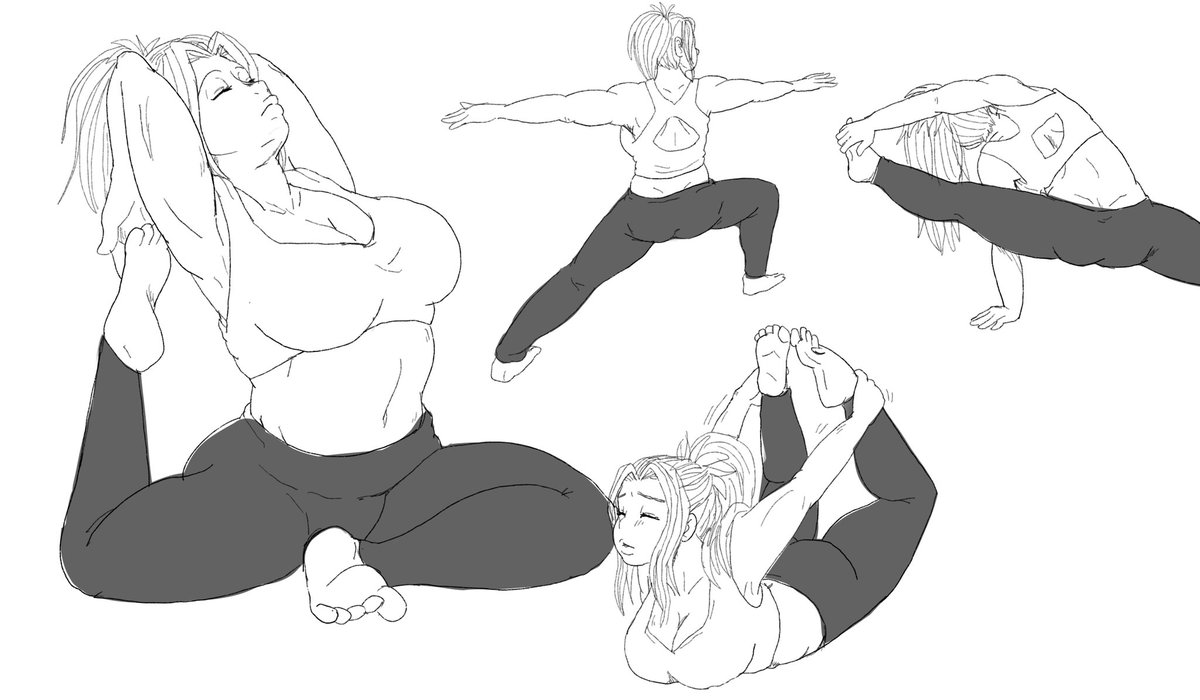 She's just doing her morning stretches.