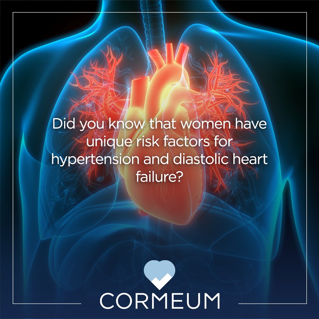 Hypertension and diastolic heart failure pose specific risks to women's health. Read about these risks and how to manage your heart health in our latest blog. cormeumapp.com/diastolic-hear… #WomenHeartHealth #CormeumApp