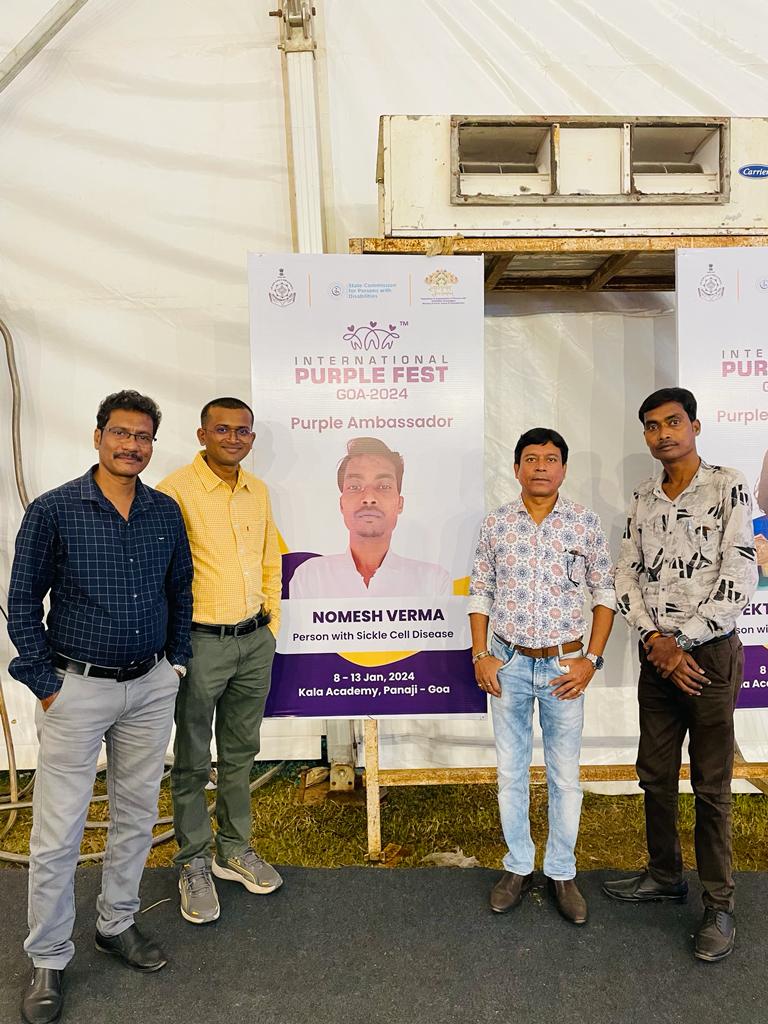 NomeshVerma11's tweet photo. इंटरनेशनल Purple festival goa 2024 मे इंडिया से सिकल सेल का प्रतिनिधित्व करने का अवसर छ्त्तीसगढ़ से नोमेश वर्मा को प्राप्त हुआ है जो की 15 अन्य देशों में  सिकल सेल की जानकारी पहुुंचेगी @drshweta_pedonc @purplefestgoa @MySickleCare@sicklecellfoundationchattishgarh https://t.co/lfdbmrArdB