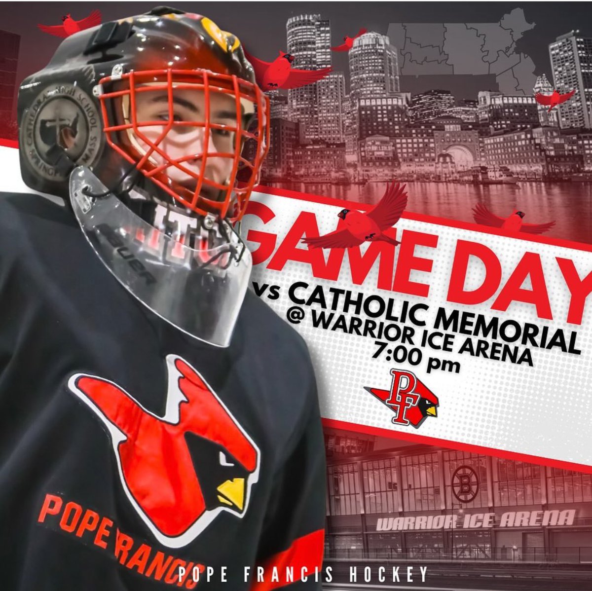 The boys will travel to Warrior Arena tonight to take on Catholic Memorial @7 pm