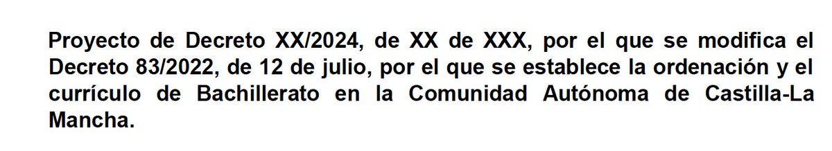 📣 🔴 Profesorado de Música en Secundaria (sobre todo en CLM) Ruego máxima difusión👇🏻 Es importante que sepáis esto:
participacion.castillalamancha.es/node/1577

En el borrador que modifica el Decreto 83/2022 del currículo de Bach en CLM se eliminan distintas materias de nuestro Departamento sigo 🧵