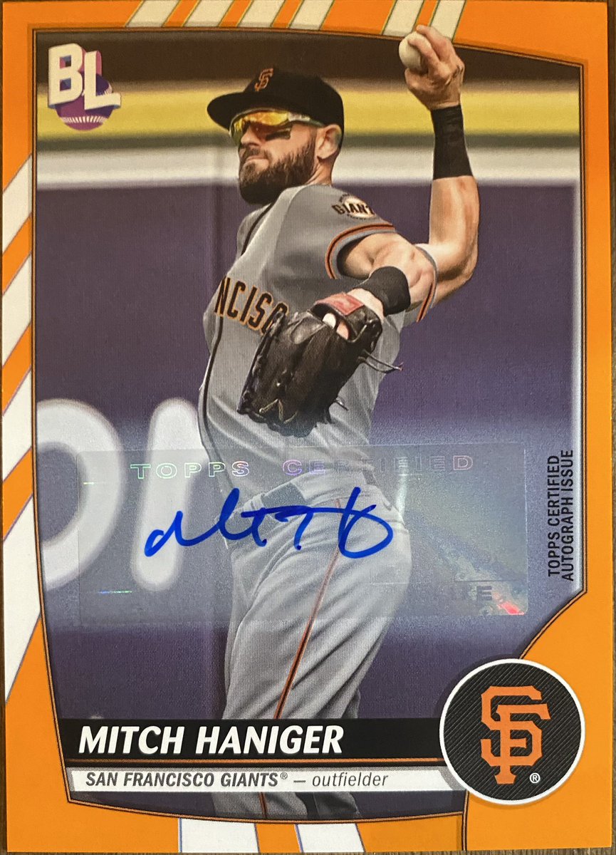 GriffinVicknair's tweet image. Mitch Haniger auto orange $20 or best offer #mariners #seattlemariners #topps2023
