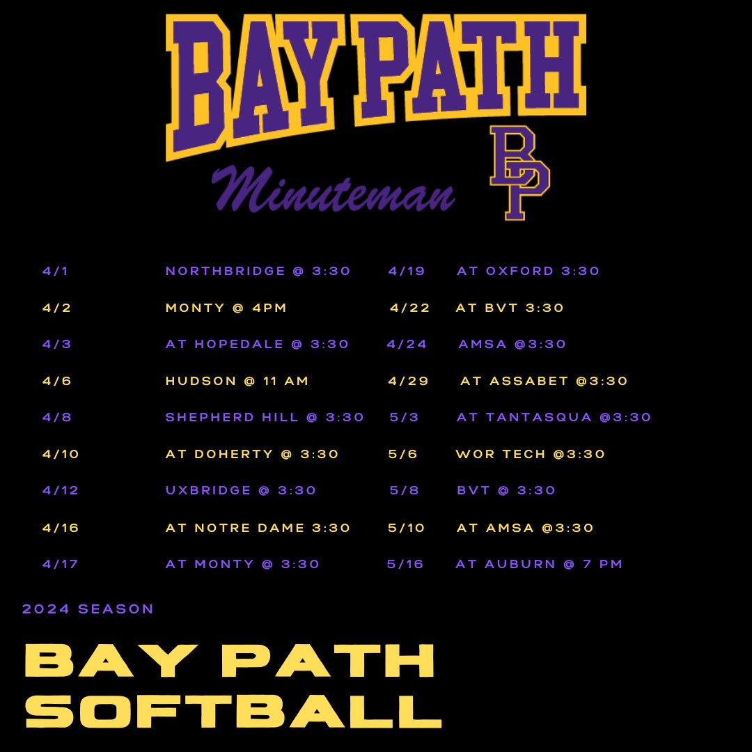 Bay Path Softball tweet media