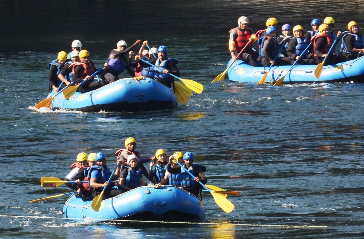 Sixteen local boys and girls participated in a white water rafting ...