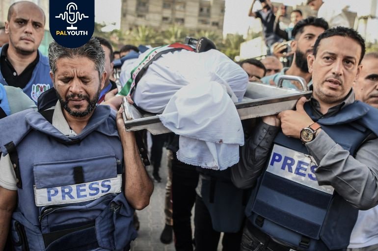 PalYouth4News's tweet image. 🔴#Governmental Media Office: 112 Palestinian #journalists have been #killed by #Israeli occupation forces in #Gaza Strip since the 7th of October.
#GazaGenocide 

PALYOUTH. K.F