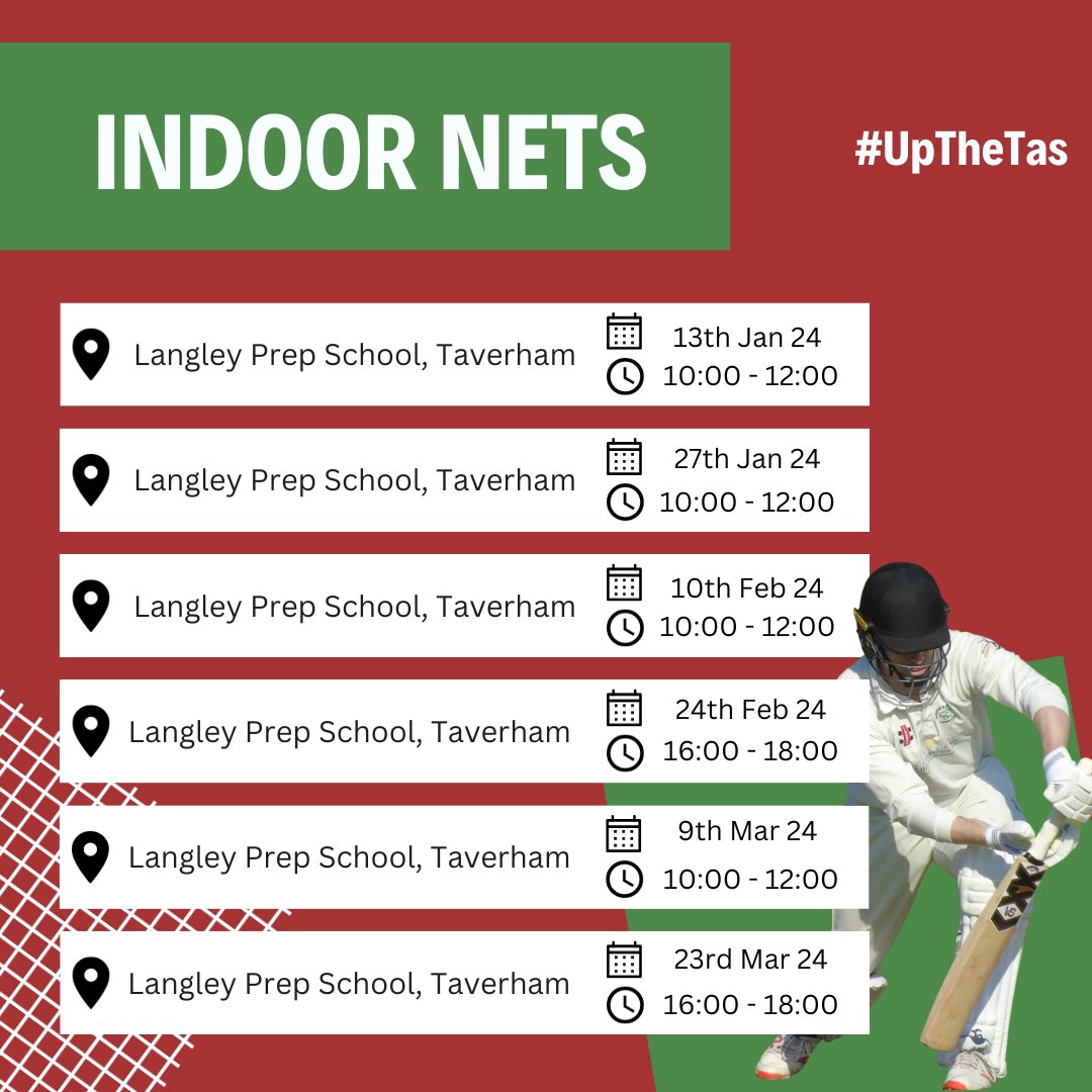 htvcc's tweet photo. 2024 INDOOR NETS | After a very successful 2023 across all levels at HTVCC, we're getting senior cricket for 2024 underway this Saturday at Langley Prep School! New faces are welcome, all abilities accommodated for. #UpTheTas #buzzball 🏏 https://t.co/ZqLRL9zntU