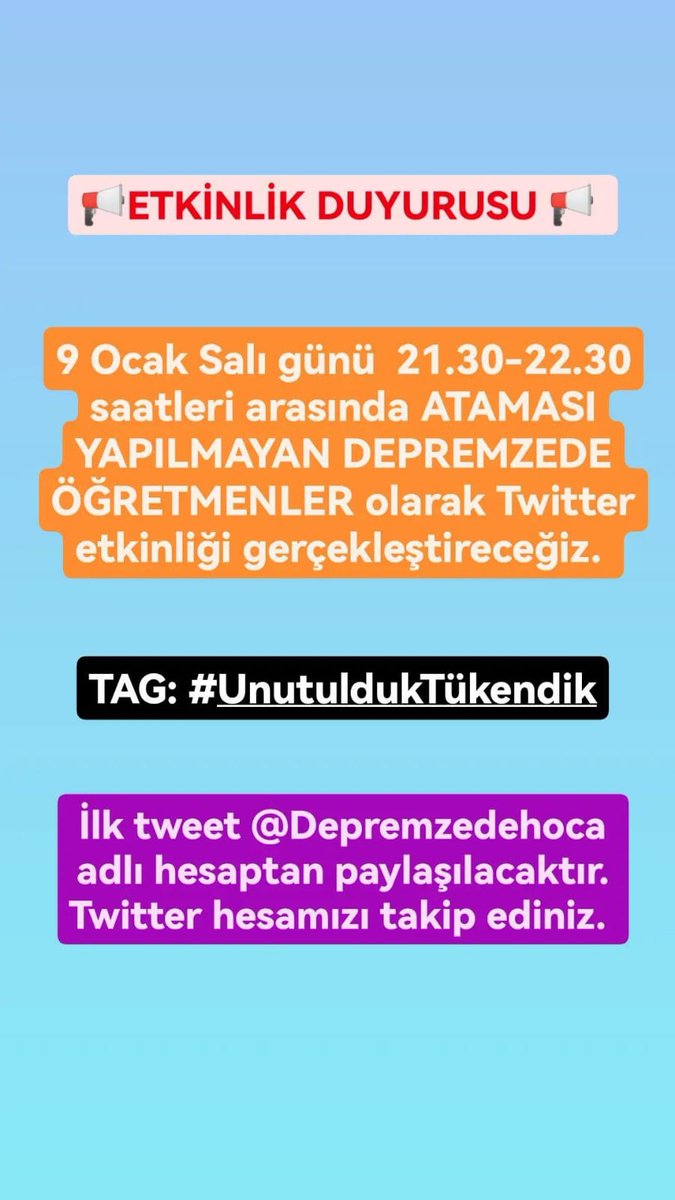 Taşı deln suyn gücü değl,damlalrn süreklilğdr.Destk🙏🏻
<a href="/Suat_Ozcagdas/">Suat Özçağdaş</a> <a href="/ademyesildal/">Adem Yeşildal.🇹🇷</a> <a href="/emrkongar/">Emre Kongar</a> <a href="/MehmetFendogluu/">MEHMET FENDOĞLU 🇹🇷</a> <a href="/nerminyldrmkara/">Nermin Yıldırım KARA</a> <a href="/SuzanSahin1881/">Suzan ŞAHİN</a> <a href="/mguzelmansurchp/">Mehmet GÜZELMANSUR</a> <a href="/MullaogluServet/">Servet Mullaoğlu</a> <a href="/lutfikasikci/">lütfi kaşıkçı🇹🇷</a> <a href="/erkbas/">Erkan BAŞ</a> <a href="/HuseyinYayman/">Hüseyin Yayman🇹🇷</a> <a href="/HikmetCincin/">Hikmet Çinçin</a> <a href="/MehmetYalcintr/">Mehmet YALÇIN</a> <a href="/necmettincalisk/">Doç. Dr. Necmettin ÇALIŞKAN</a>
#UnutuldukTükendik