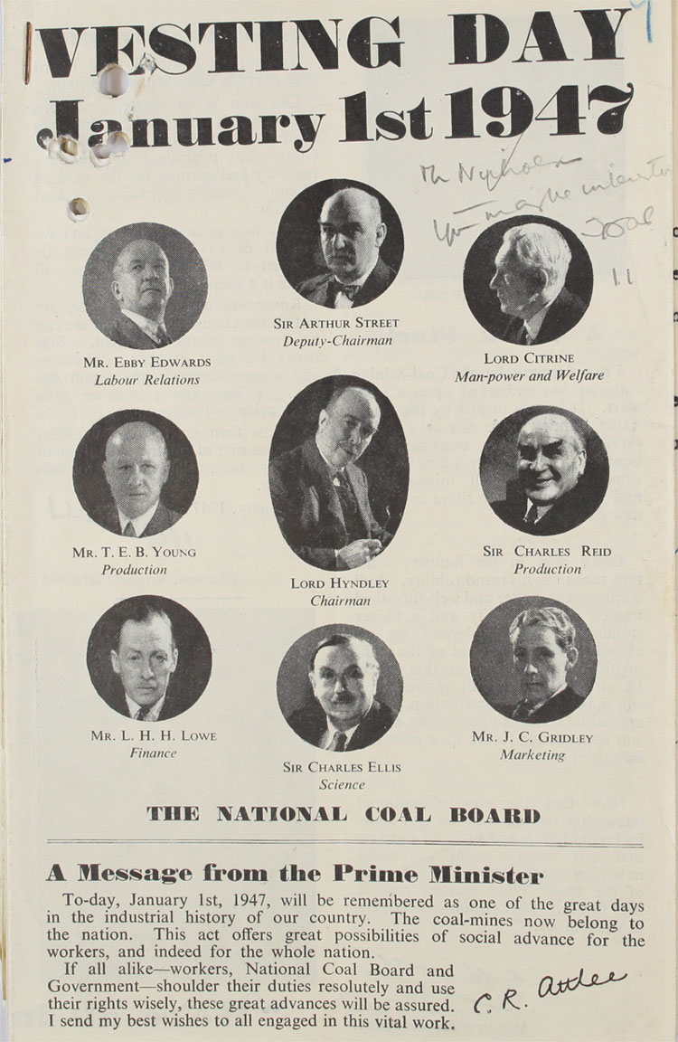 A victory for the red player: on this day in 1947 the #nationalisation of the #Coal industry came into effect