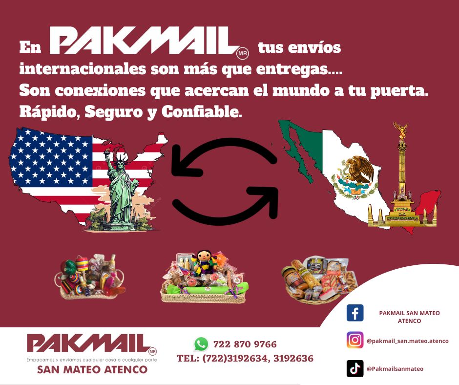 PakmailSMA's tweet photo. ¡Explora un mundo de posibilidades con nuestros envíos internacionales!
con rapidez y seguridad, haz que tus experiencias viajen sin limites.
#pakmailsanmateoatenco
#Pakmailpickup
#enviosparatodos
#enviosinternacional
#ConectandoMundos https://t.co/OkbQz59nyo