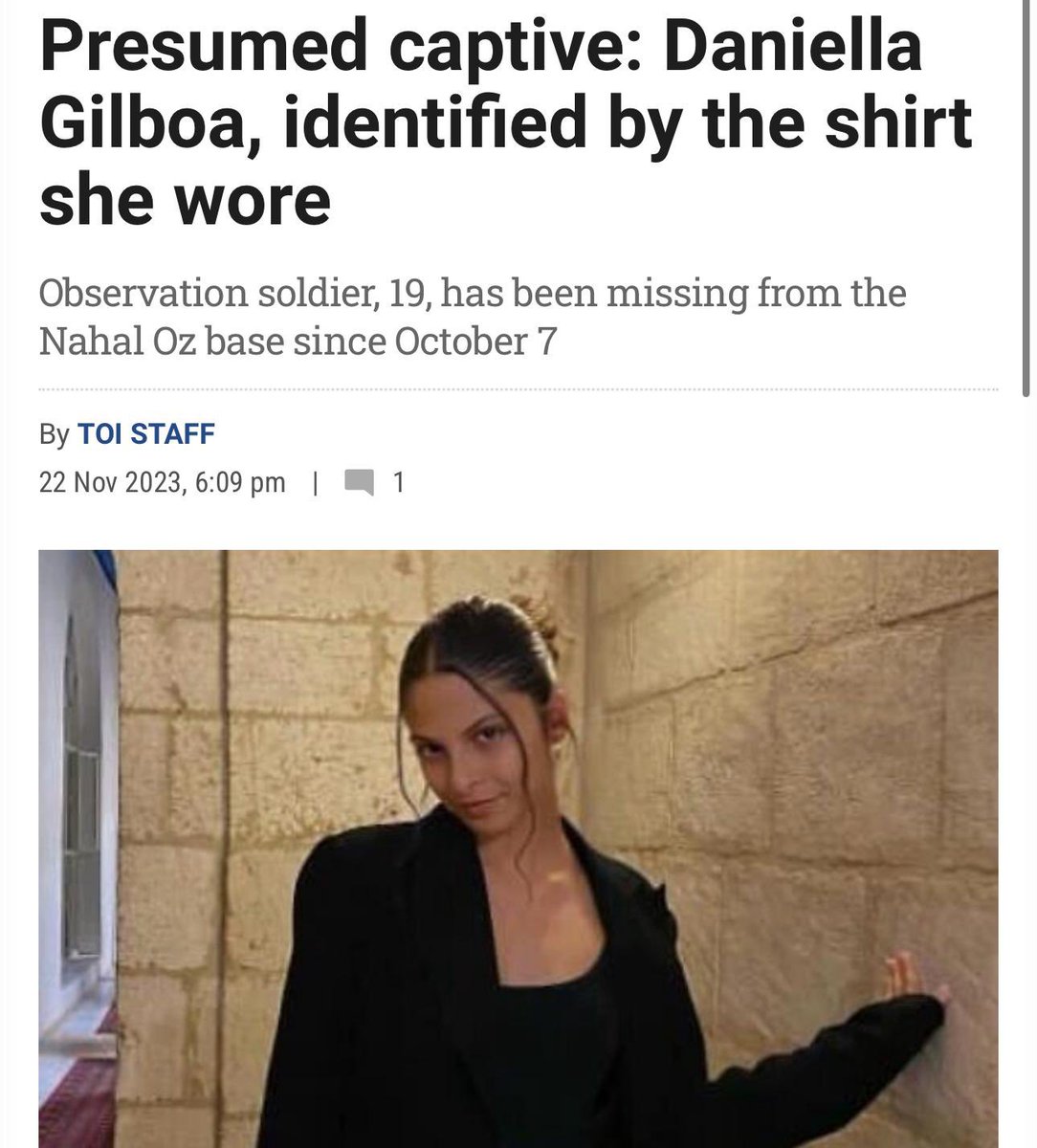 ShaykhSulaiman's tweet photo. Private Daniella Golboa is an Israeli soldier deployed under intelligence collection unit.

She was taken captive on Oct 7. /5 https://t.co/TzxCKsD9wl