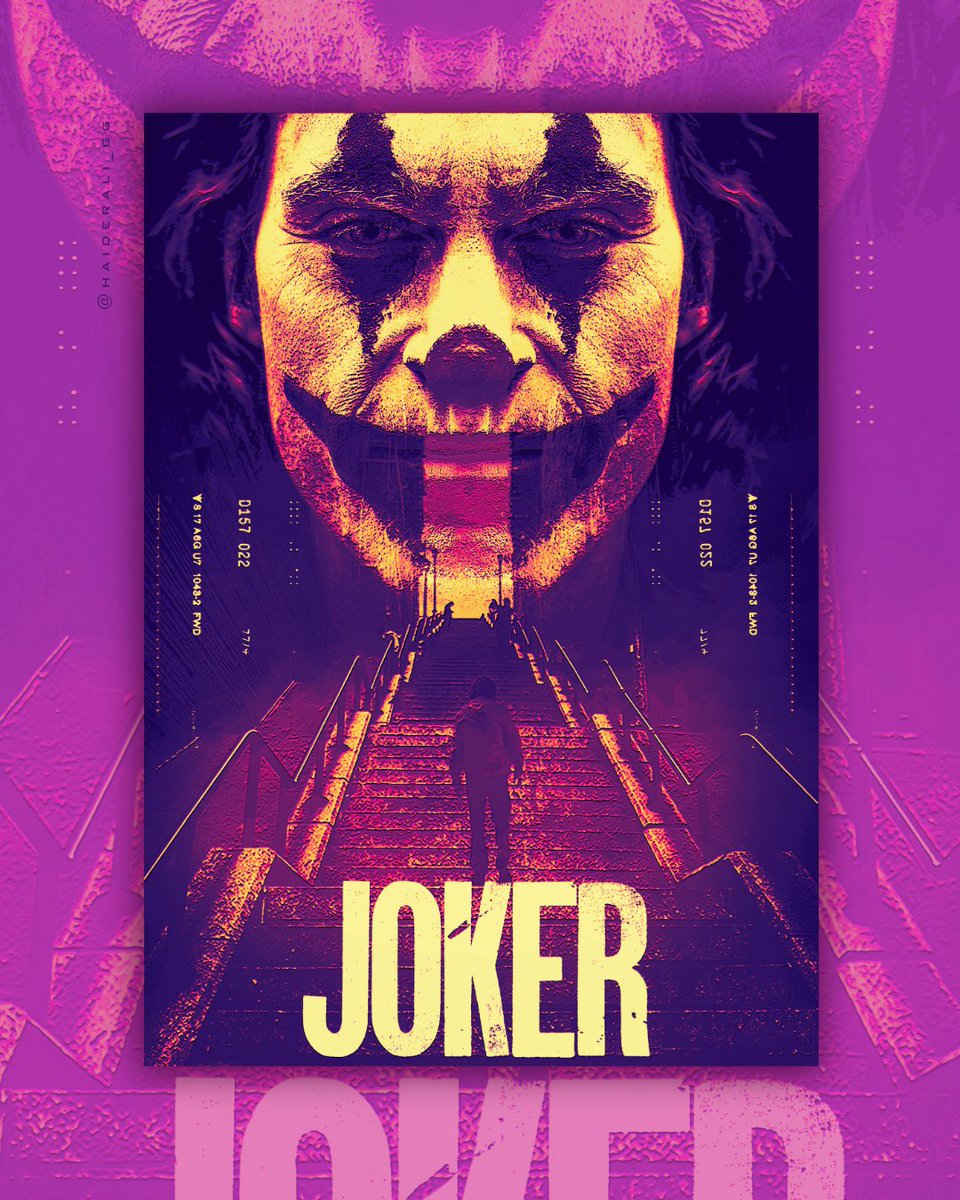notaposterguy's tweet photo. Made this  Alt Keyart for #JOKER ✨
This Masterpiece Movie Is so close to my heart🔥

Taking Commissions for January on my Site 😄

https://t.co/NhSmwXhghh

#posterdesign #keyart #Joker2 #JOKER #jokerart #MoviePoster #keyartdesign #commissionsopen #design https://t.co/eTKZHeymWl