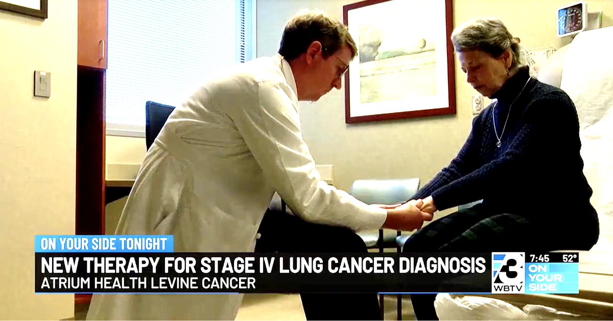 LevineCancer's tweet photo. Vicki Scott, a non-smoker, battles stage 4 lung cancer with @AtriumHealth Levine Cancer's cutting-edge therapy. Tumors down 80%! Her fight amplifies hope! #InnovateToBeatCancer #LevineCancer #IntegratedCancerCenter @WakeCancer https://t.co/bFjEIb9j3L https://t.co/kJuIdjaYu9