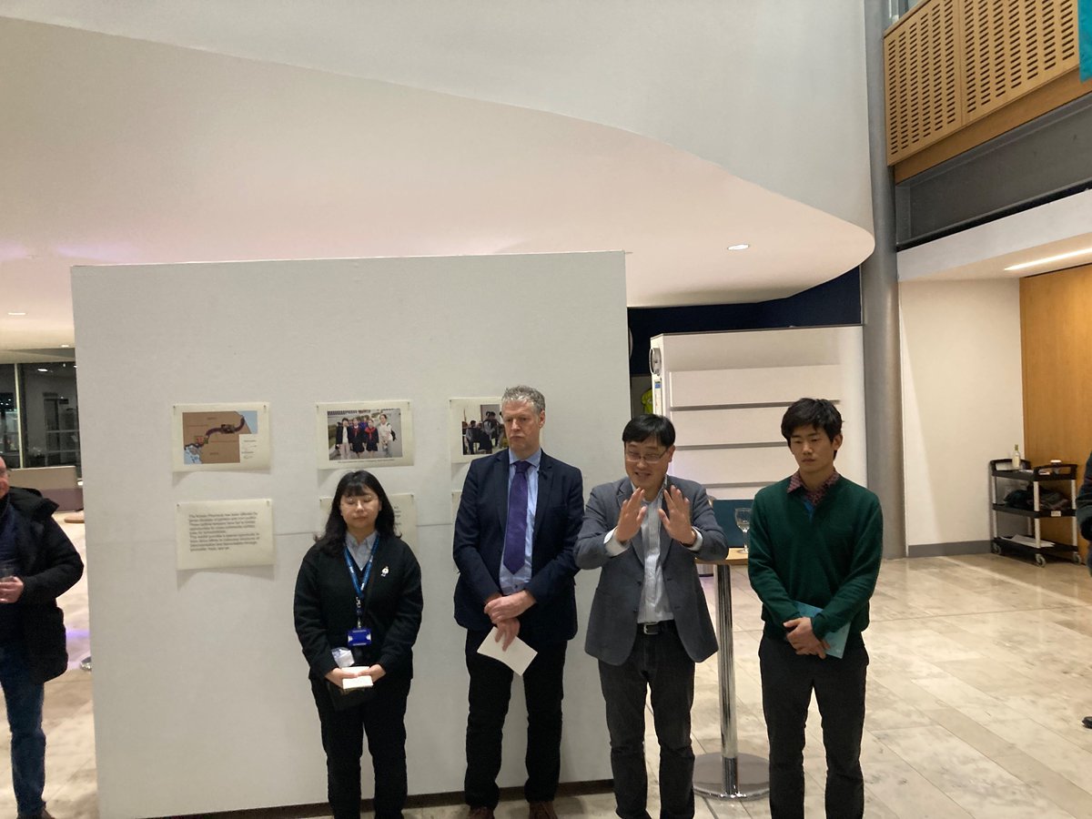Davidmitchelldr's tweet photo. Big crowd at @UlsterUni for launch of Drawing Hope, exhibition of kids’ art on peace on Korean Peninsula @corrymeela @okedongmu @jin4peace , open all week. #peaceaccordingtokids https://t.co/3eeobJQh6b
