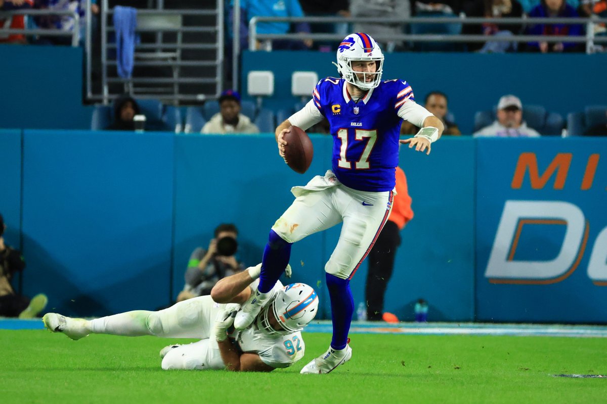 #NFL Total TD Leaders ⬇️
1. Josh Allen - 44
2t. Jalen Hurts - 38
2t. Dak Prescott - 38

#NFL Total Yards Leaders ⬇️
1. Josh Allen - 4,830
2. Dak Prescott - 4,758
3. Tua Tagovailoa - 4,698