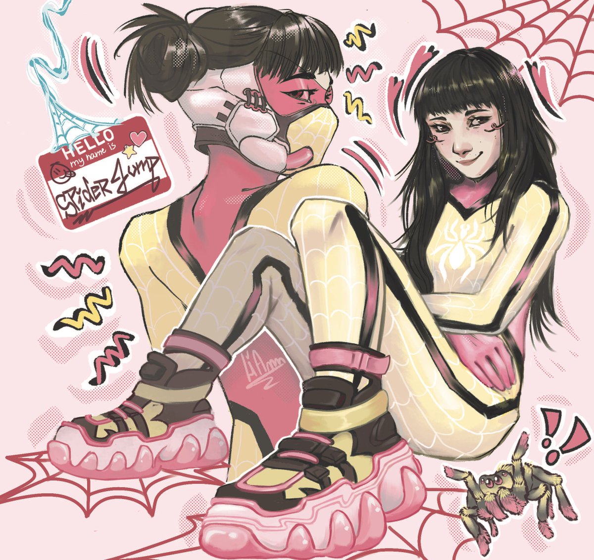 Li_pt2's tweet photo. My spidersona it's just me but pretty and cool😽 (the hyperfixation persist and y want to be more active in my drawing accounts🥲) #spiderman #spiderverse #spidersona https://t.co/qilZ4vmSO0