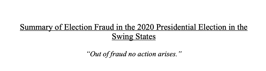 1/ 🟩 FACT CHECK: Item-by-item review of claims in the recently circulated 'Summary of Election Fraud'. #thread #long