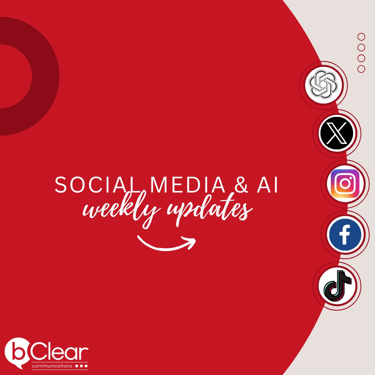 🌐Your weekly roundup: AI and social media

📣 Happy New Year! 2024 is here and AI is still front and center. Here is everything you need to know about AI, X, Instagram, Facebook and TikTok.