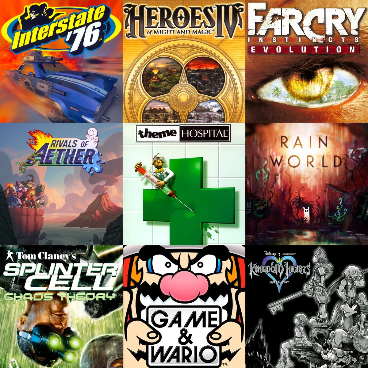 [Mar 28]
38 years for Ubisoft
[27] Interstate 76, Theme Hospital
[24] Stuntmaster
[22] Heroes of Might and Magic IV, Kingdom Hearts
[19] Chaos Theory
[18] Far Cry Instincts Evolution
[11] Game & Wario
[8] Eve Valkyrie
[7] Rain World, Rivals of Aether, Snake Pass
[1] Terra Nil