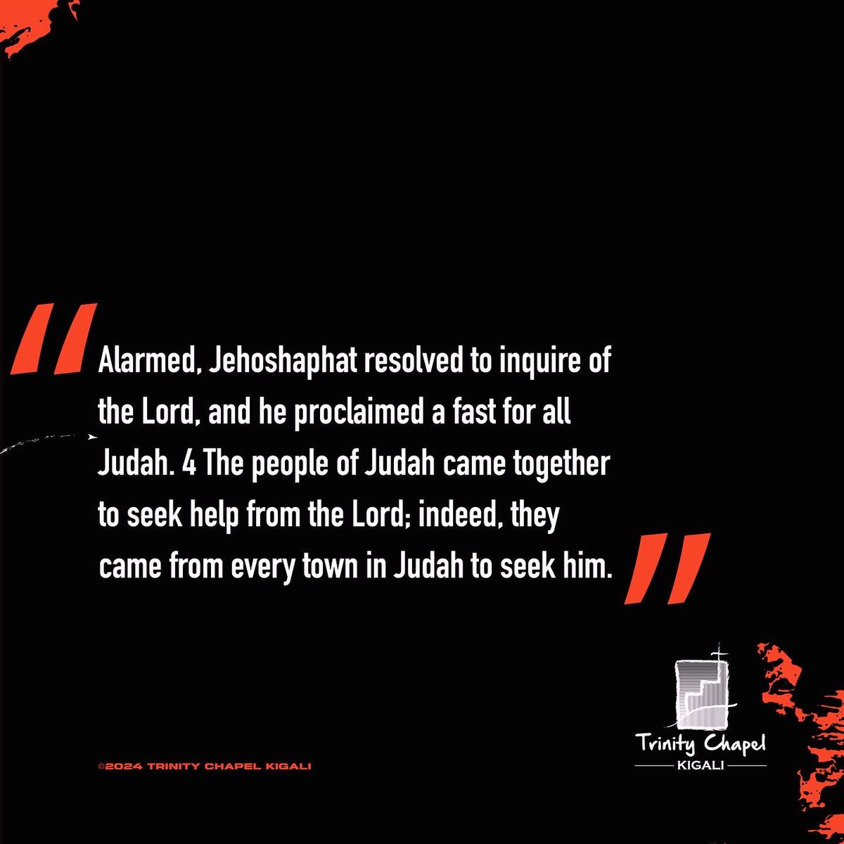TrinityChapelKL's tweet photo. We finished with Lord, we begin with the Lord on our side. Let us then stand firm in the assurance of His Holy Name 🙏🏾🙌🏾

#happynewyear2024 #newyear #newseason #freshannointing #power #prosperity #blessed #trinitychapelkigali #tckigali #tck https://t.co/etMOUqwowW
