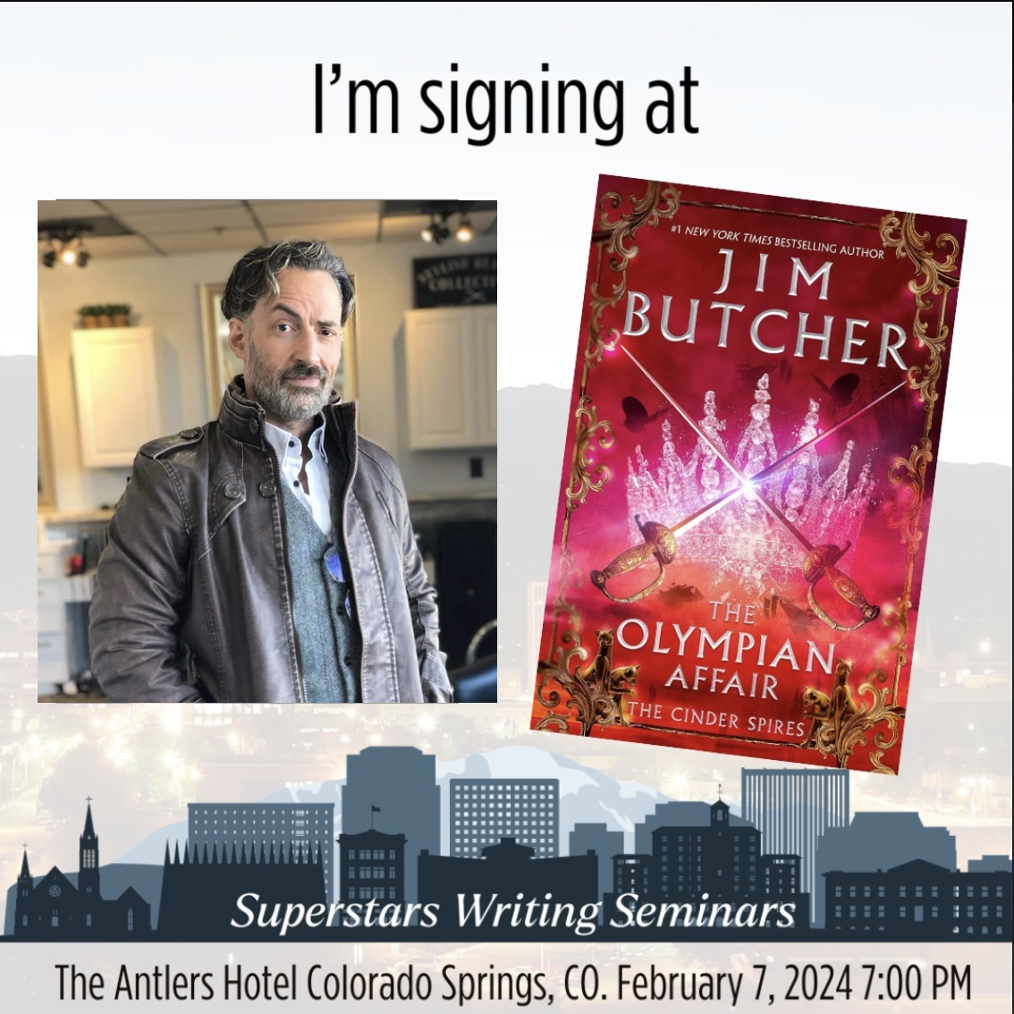 Jim will be at the Superstars Writing Seminar in Colorado Springs on February 7th! superstarswriting.com/bookstravaganz…