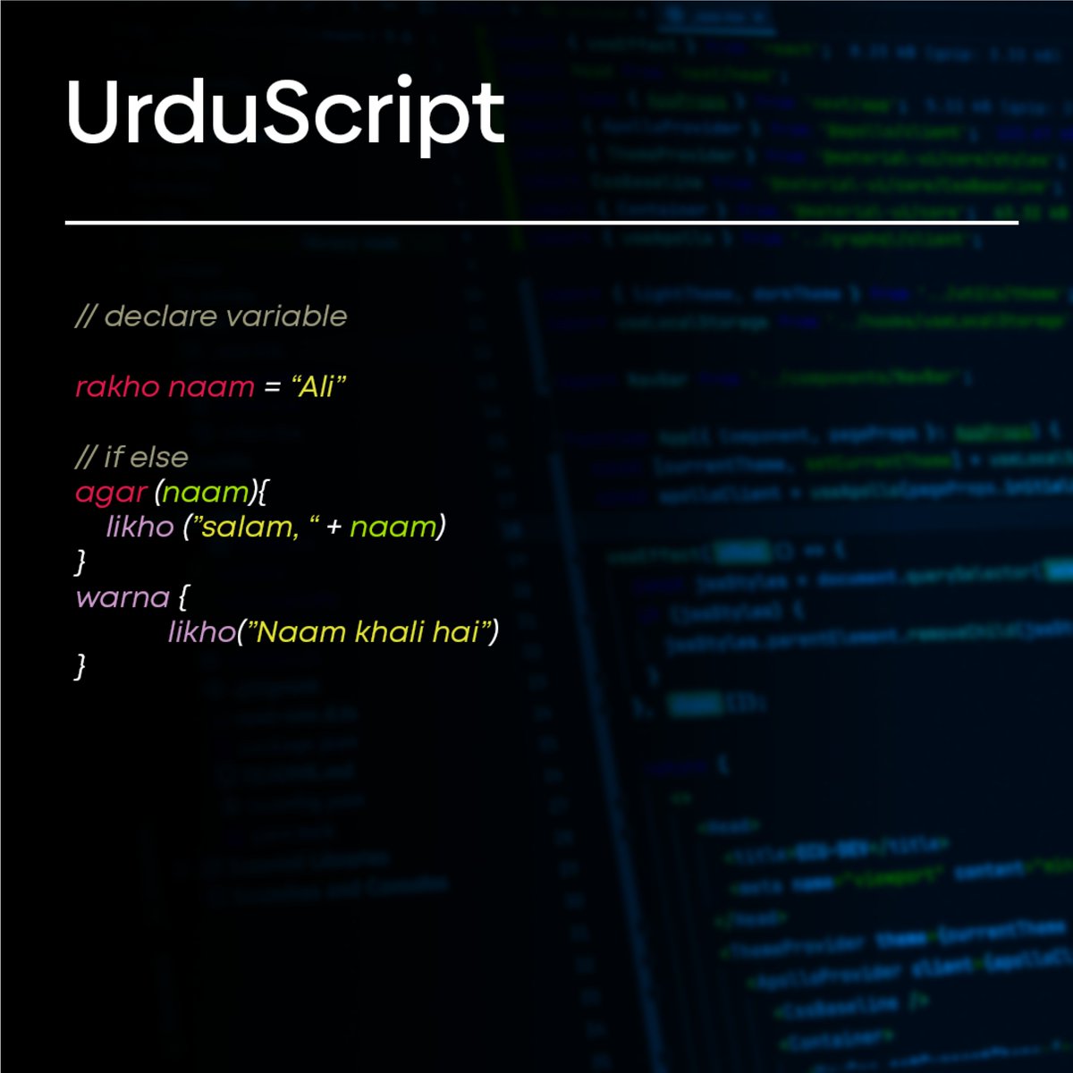 mslmdev's tweet photo. Most of you would be familiar with common programming languages such as Python, Java, and C++.

There are some very unique programming languages like Bhailang and Urdu Script.

How many languages do you know about? 

#mslm #mslmdev #coding #langauges #techworld #techindustry https://t.co/6MHg1689CT