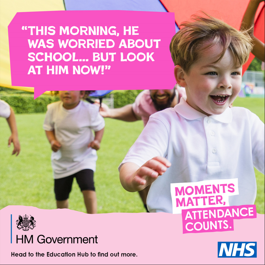 “From the first day of term to the last, the small moments in a school day make a real difference to your child. #AttendanceCounts