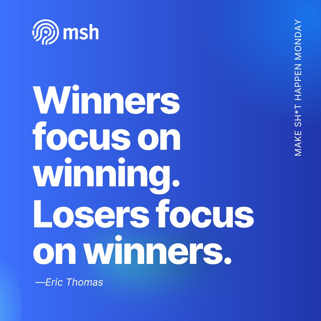 MSHtalent's tweet photo. Excuses are loud. The obstacles can feel intimidating. The opposition may be strong.

The best way to respond?

A WILL-TO-WIN mentality.

Set your goals, create your action plan, find your "why," stay the course, and take one step at a time.

Mindset over matter. 🚀 https://t.co/zcq5YA4cJ0