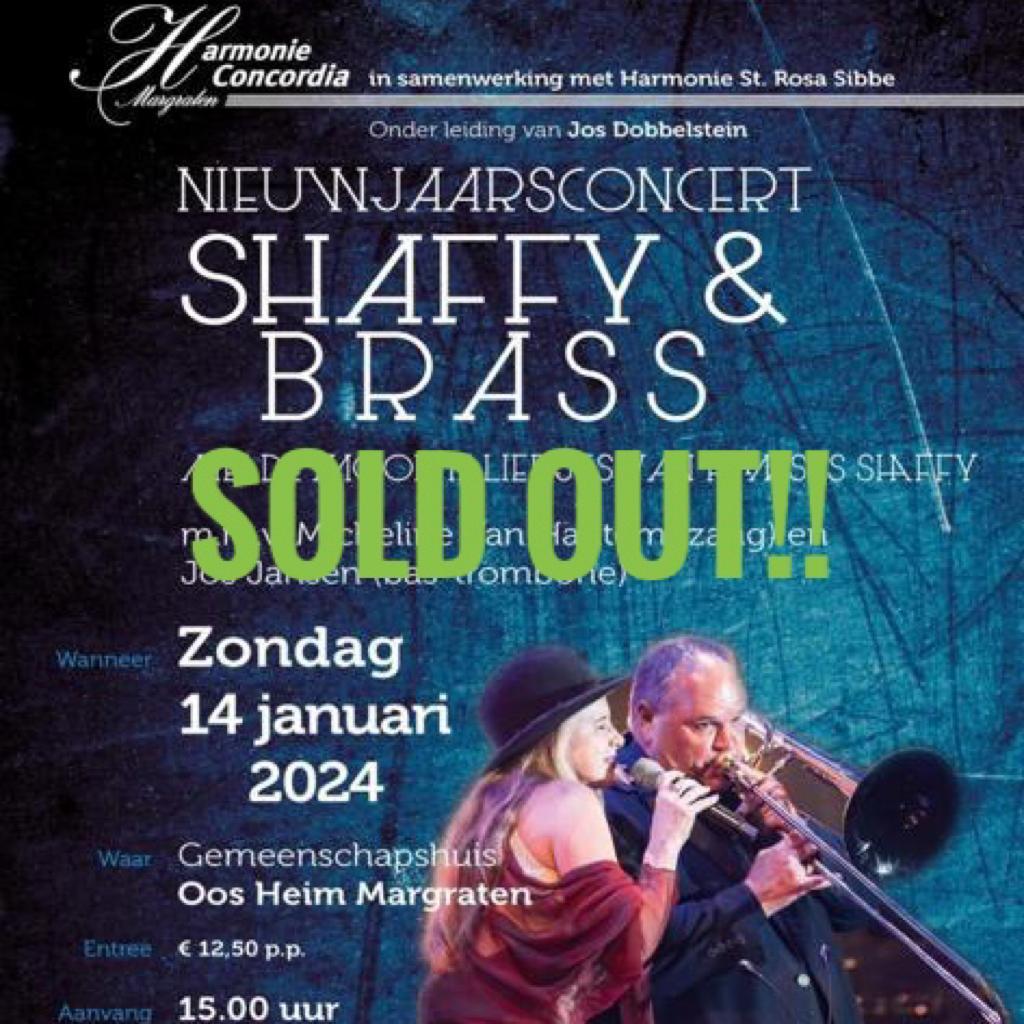 A great start of the year: the Shaffy &amp; Brass concert on Sunday January 14th is sold out! I'm very much looking forward to sharing the 2024 stage with Harmonie Concordia Margraten &amp; Jos Jansen on basstrombone. #margraten #ramsesshaffy #music #theater #singing #orchestra