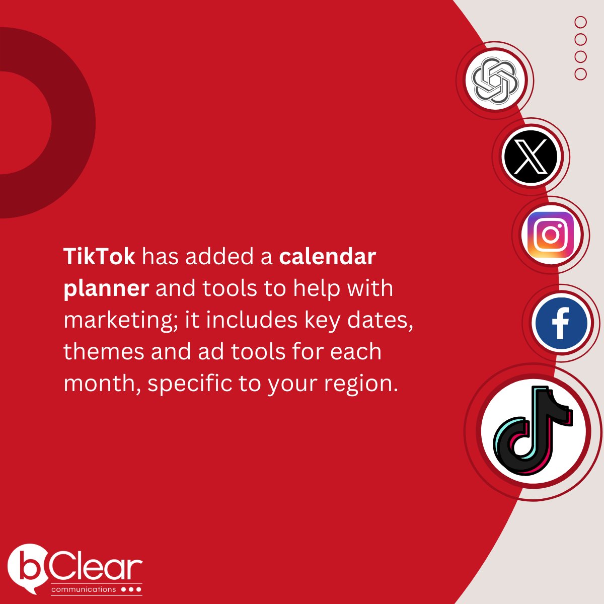#TikTok has a calendar planner to help with your marketing