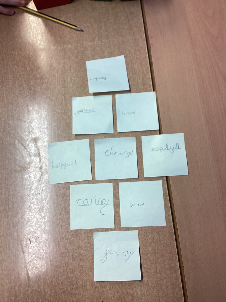 BPSYearFour's tweet image. Year 4 have been looking at the qualities of a friend and ordering them #billingshurste4s