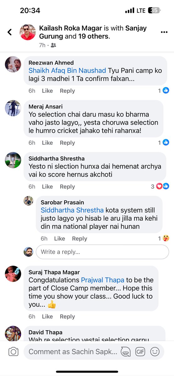 sachinsapkota's tweet photo. Big debate about the names shortlisted for closed camp for Lumbini and players from Banke are boycotting closed camp demanding fair selection criteria. Hope national media @HamroKhelkud @kantipur @dearbinod @cricketbirat will bring people’s attention .@paras77 @CricketNep https://t.co/DG1c9jhkml