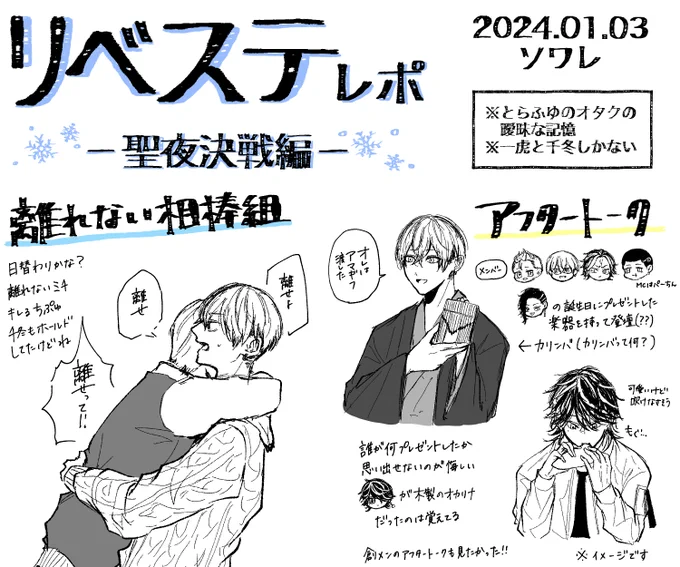 ステ🐯❄️特化レポ
怠惰なばかりに5日前の話なので記憶捏造じゃないことを祈る
大千穐楽まで完走おめでとうございます!! 