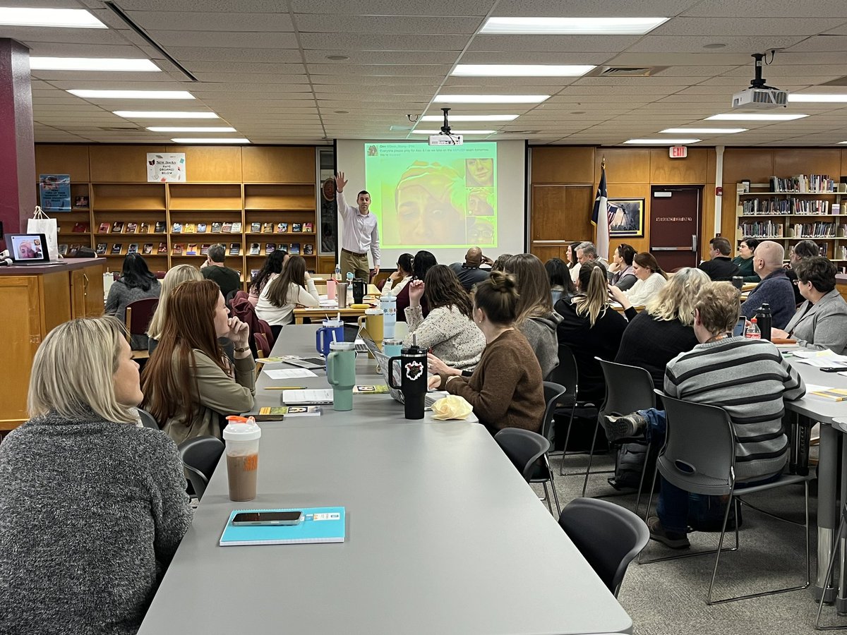 sdtorres's tweet photo. Secondary teachers are back and excited for second semester! @Midland_ISD https://t.co/62gVxmAfOL