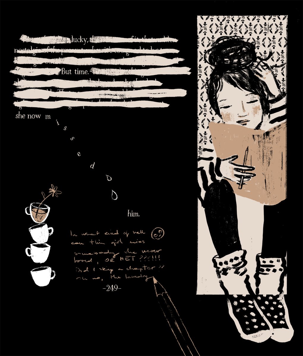madoucepatrie's tweet photo. "Books are not just collections of words; they are living entities, each page a heartbeat, every story a new life waiting to be embraced." - Haruki Murakami
#sketches #graphicnovel #harukimurakami #kidlit #kidlitart #booklovers #editorial #magicrealism #drawjanuary https://t.co/gVWR07FYWu
