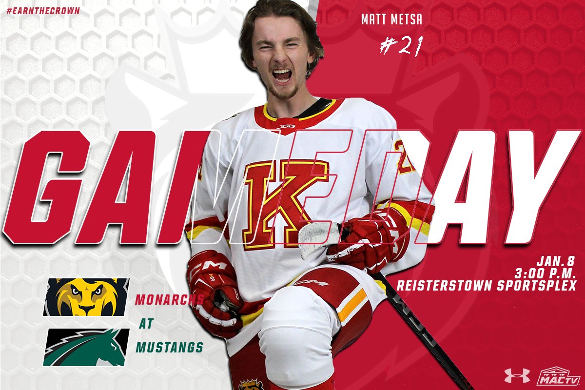 MIH | MONARCHS IN MARYLAND!

<a href="/KingsMIH/">King's College Men's Ice Hockey</a> take on Stevenson University TODAY for a conference match up at Reisterstown Sportsplex at 3 pm! Head to the links below to follow along.

📊| team1sports.com/gomustangsport…
📷| gomustangsports.com/sidearmstats/m…

#MonarchNation // #EarnTheCrown