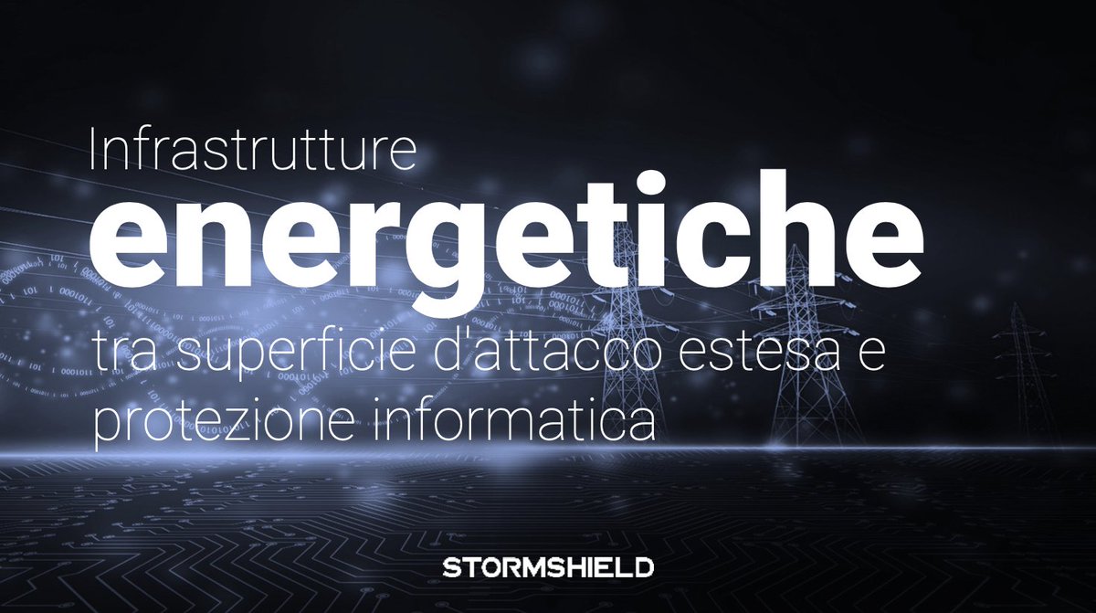 Infrastrutture energetiche: affrontare la minaccia #cyber

➡️ stormshield.com/it/notizie/inf…  #cybersecurity #SicurezzaInformatica