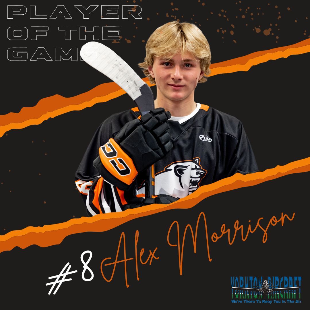 YorktonMaulers's tweet photo. Your PLAYER OF THE GAME for Sunday January 7th... with 2 goals, #8 ALEX MORRISON! https://t.co/5pQ81TUssK