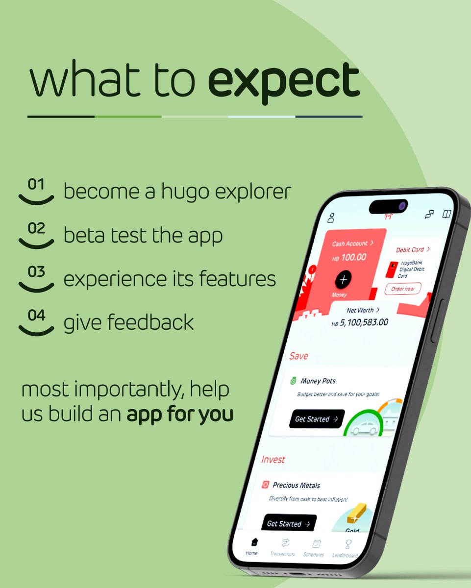 HugoBank_pk's tweet photo. Dive into the HugoBank Explorer experience. Learn what to truly expect from the Explorer app.
#HugoBank #HugoExplorer #BetaTest #DigitalBank #Pakistan #BuildingInPublic https://t.co/nlYo17nLfr