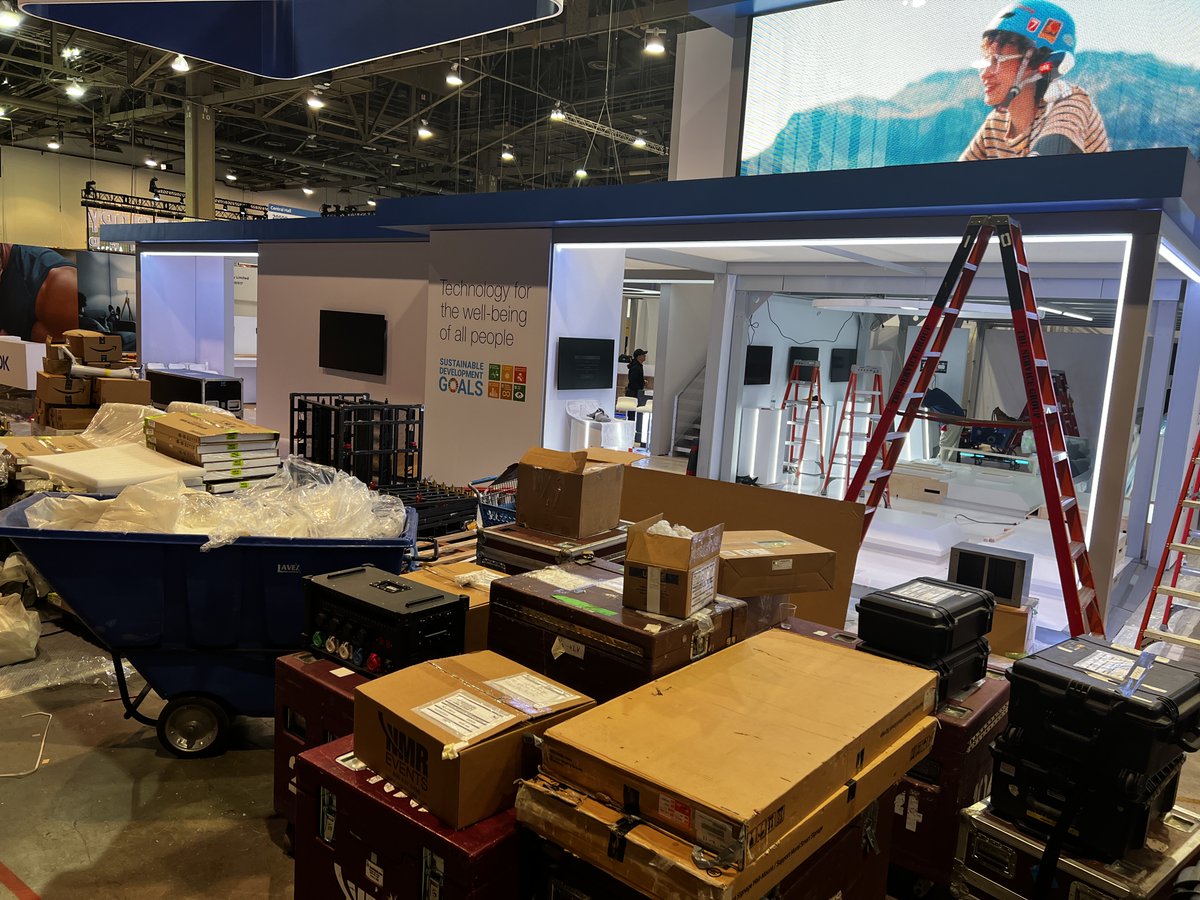 TDK_Corporation's tweet photo. Behind the scenes look at our @CES booth setup 👀
We'll be showing off our tech solutions for #hightech applications like #robotics #automotive #EV #ARVR #IoT 🤖
📍Meet us at booth #20521 in the Central Hall
More info:
👉 https://t.co/KjKo5kzcyu
#TDK #Innovation #CES2024 https://t.co/zKmShpR2n2