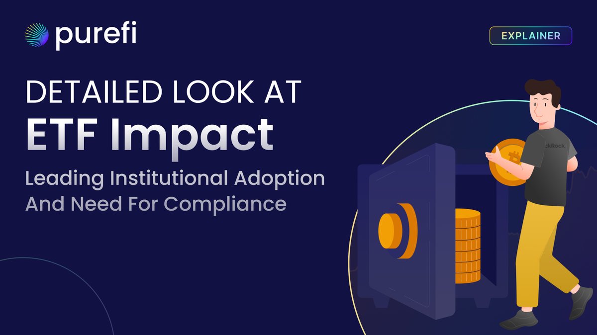 PureFi_Protocol's tweet image. 🏦 Detailed Look At #ETF Impact | #Explainer

The #Bitcoin ETF is knocking on the door, and the #Ethereum ETF may be coming in a few months.

What does this mean for the industry as a whole, and how will it affect DeFi &amp;amp; PureFi?

To keep you updated, we've put it all together ⤵️